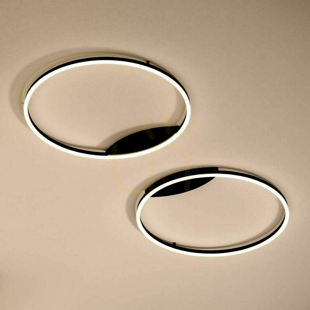 Náhled Přisazené stropní LED svítidlo s.luce Ring stříbrné 80 cm stmívatelné Přisazené stropní LED svítidlo s.luce Ring stříbrné 80 cm stmívatelné