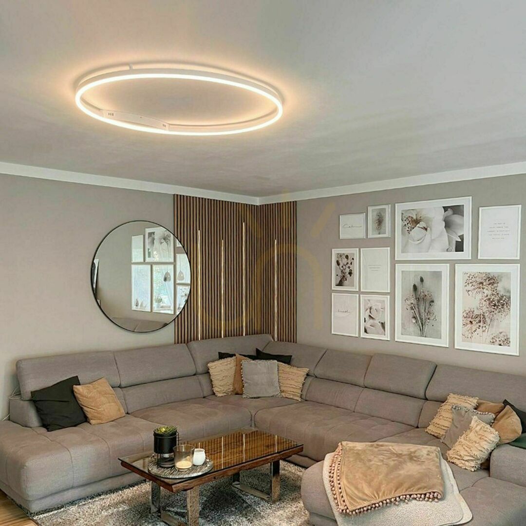 Pohled Stropní LED svítidlo s.luce Ring zlaté 100 cm stmívatelné Stropní LED svítidlo s.luce Ring zlaté 100 cm stmívatelné
