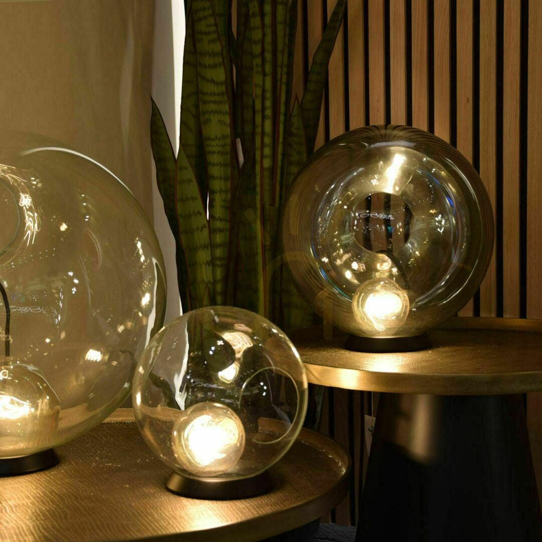 Pohled Stolní lampa s.luce Orb zlatá skleněná koule 30 cm Stolní lampa s.luce Orb zlatá skleněná koule 30 cm