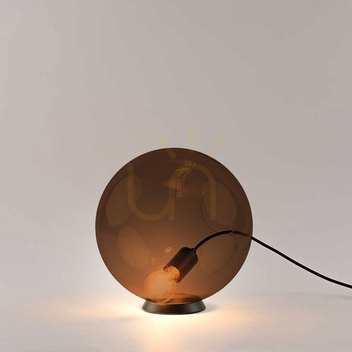 Kontrola Stolní lampa s.luce Orb hnědá skleněná koule E27 30 cm