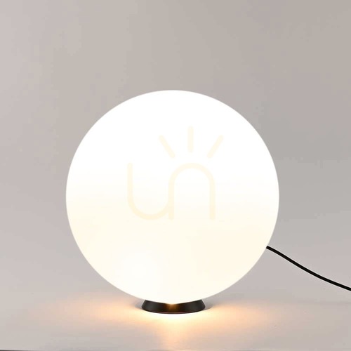Kontrola Stolní lampa s.luce Orb bílá skleněná koule 40 cm