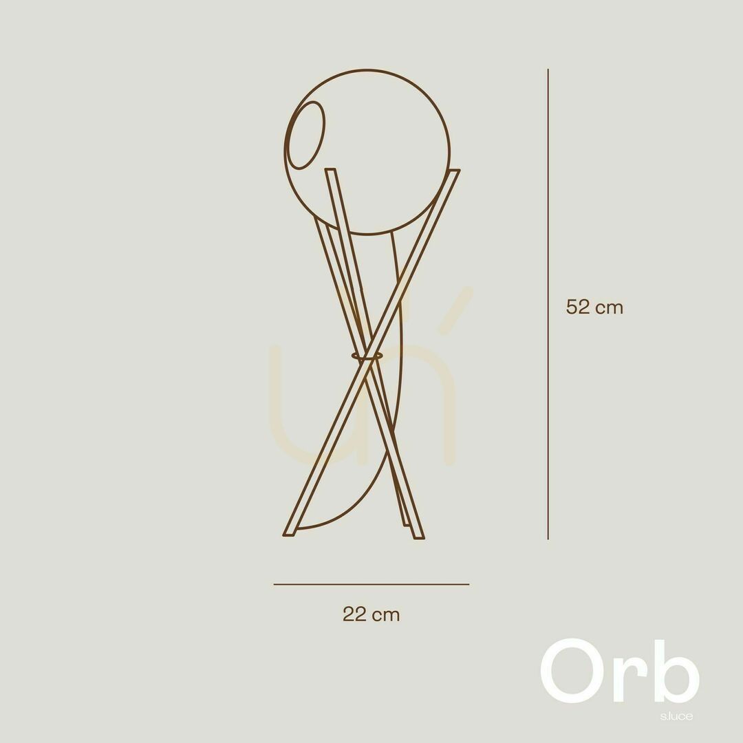 Zobrazit Stolní lampa s.luce Orb Axis skleněná měděná 20 cm Stolní lampa s.luce Orb Axis skleněná měděná 20 cm
