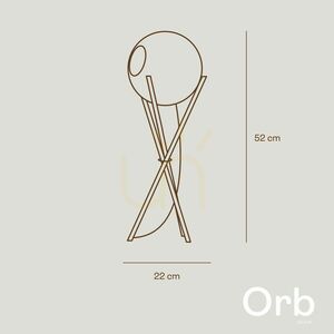 Stolní lampa s.luce Orb Axis bílá a zlatá, skleněná, 20 cm, E27 13 Stolní lampa s.luce Orb Axis bílá a zlatá, skleněná, 20 cm, E27 small 13