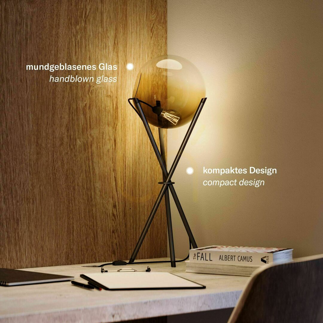 Zobrazit Stolní lampa s.luce Orb Axis černá skleněná 20 cm Stolní lampa s.luce Orb Axis černá skleněná 20 cm
