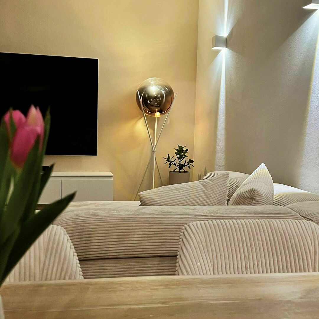 Pohled Podlahová lampa s.luce Orb Axis černá skleněná 160 cm Podlahová lampa s.luce Orb Axis černá skleněná 160 cm