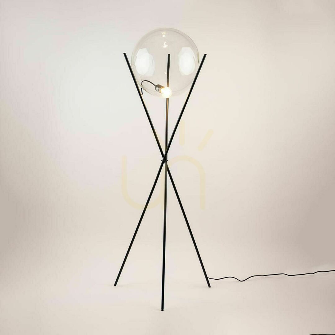 Zobrazit Stojací lampa s.luce Orb Axis černá skleněná 160 cm Stojací lampa s.luce Orb Axis černá skleněná 160 cm