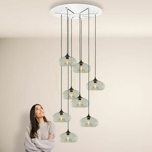 Lustr s.luce Cruet XL sklo kouřový 8x E27 závěsný, minimalistický model small 8