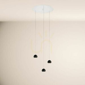 Závěsné LED svítidlo s.luce Beam černé 3x 3000 K, 1500 lm, 40 cm small 12