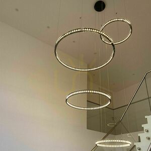Závěsné LED svítidlo s.luce Atom Ring černé 60 cm, stmívatelné small 1