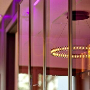 Závěsné LED svítidlo s.luce Atom Ring černé 60 cm, stmívatelné small 7