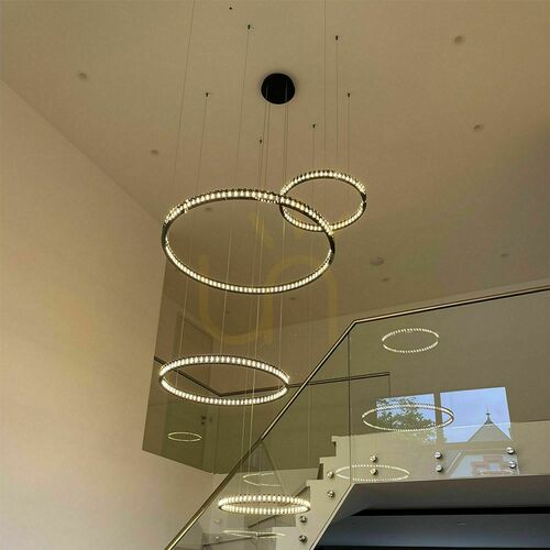 Kontrola Závěsné LED svítidlo s.luce Atom Ring černé 60 cm, stmívatelné