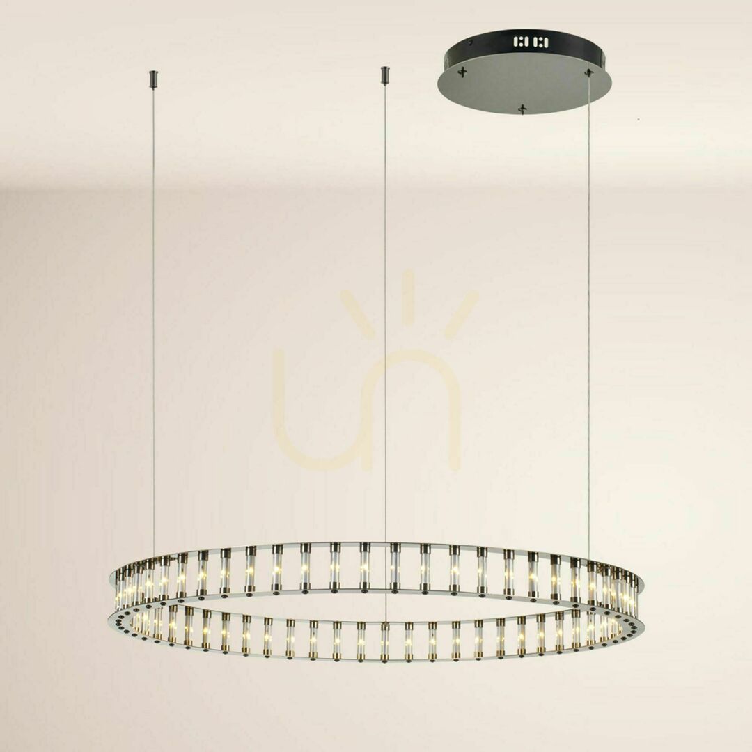 Pohled Závěsné LED svítidlo s.luce Atom Ring černé 100 cm stmívatelné Závěsné LED svítidlo s.luce Atom Ring černé 100 cm stmívatelné
