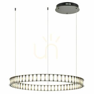Závěsné LED svítidlo s.luce Atom Ring 80 cm, černý chrom, 3000 K, stmívatelné small 10