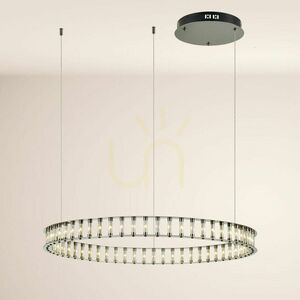 Závěsné LED svítidlo s.luce Atom Ring 80 cm, černý chrom, 3000 K, stmívatelné small 11