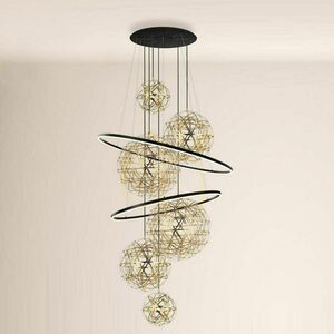 Lustr s.luce Fusion XXL LED kruhový bílý 8 světel 150 cm small 5
