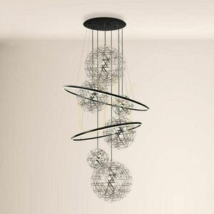 Lustr s.luce Fusion XXL LED kruhový bílý 8 světel 150 cm small 6
