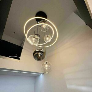 Lustr s.luce Galaxy XXL LED skleněný, 8ramenný, kruhový, vícebarevný small 1