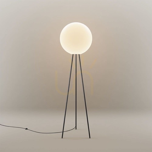 Kontrola Stojací lampa s.luce Orb Tripod bílá skleněná koule 160 cm