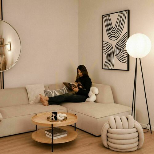 Kontrola Stojací lampa s.luce Orb Tripod bílá skleněná koule 160 cm