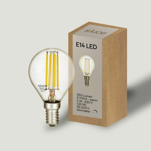 Kontrola LED žárovka s.luce E14 4W 2700K 350 lm stmívatelná CRI 90