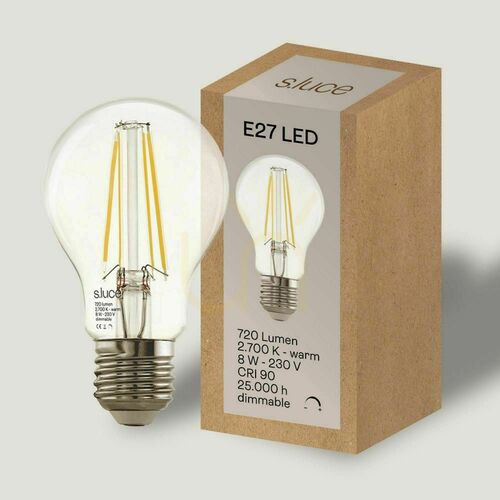 Kontrola LED žárovka s.luce E27 8W 2700K 720 lm stmívatelná CRI 90