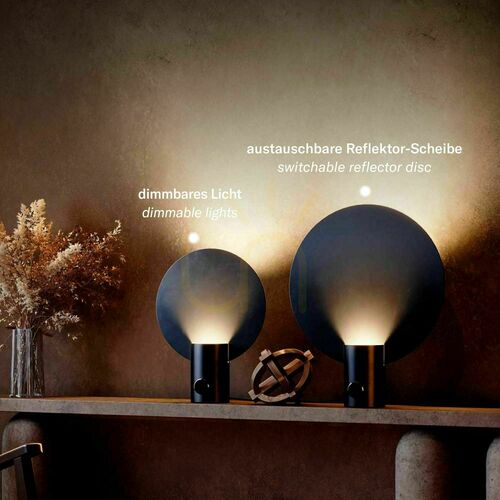 Kontrola Stolní lampa s.luce Cloud bílá kovová 54 cm s otočným stmívačem
