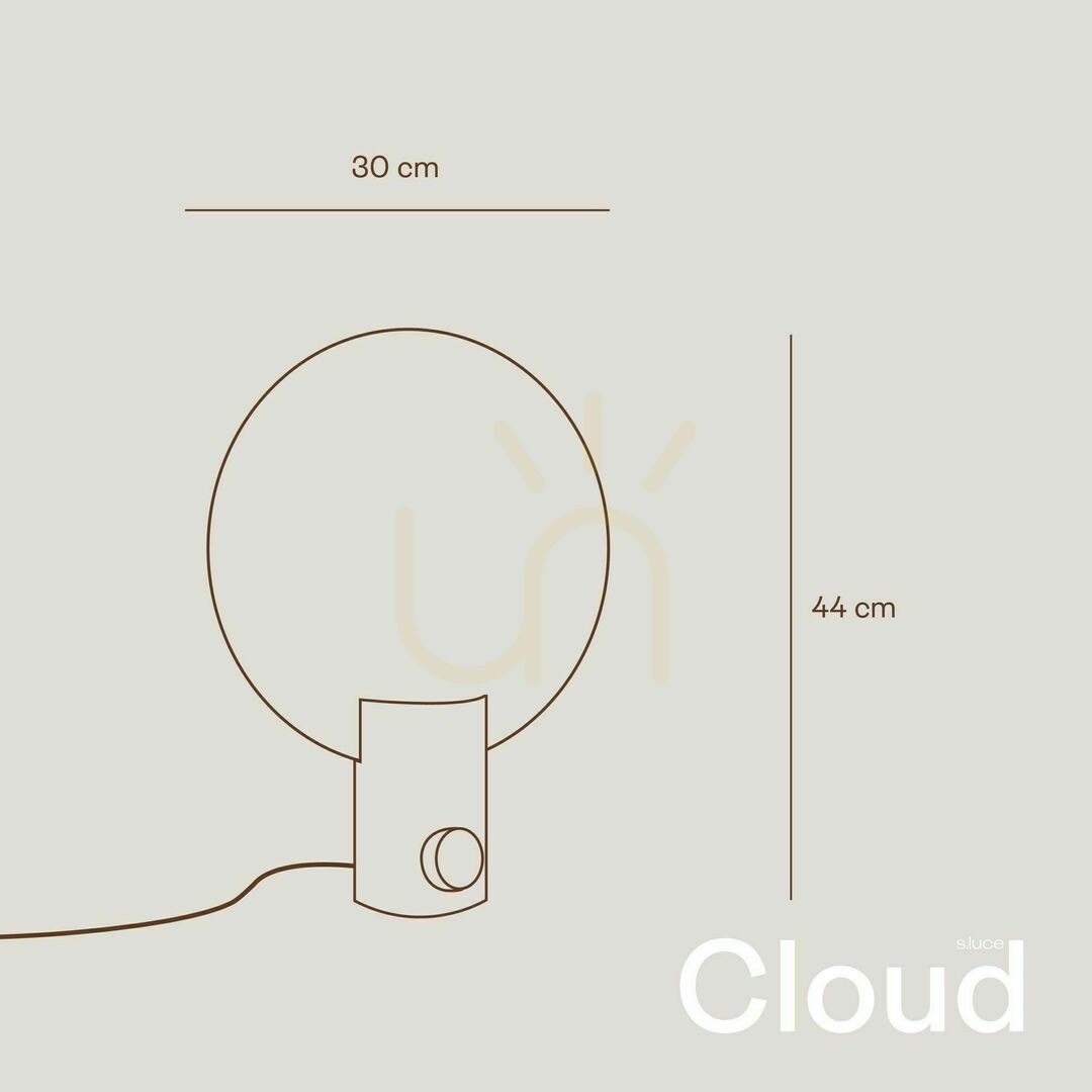 Pohled Stolní lampa s.luce Cloud černá kovová GU10 s otočným stmívačem Stolní lampa s.luce Cloud černá kovová GU10 s otočným stmívačem