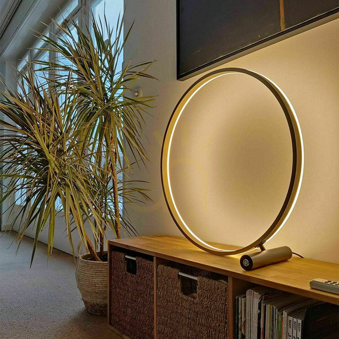 Pohled Stolní lampa s.luce Ring LED černá 60 cm dimmable kovová Stolní lampa s.luce Ring LED černá 60 cm dimmable kovová
