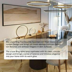 Stolní LED lampa s.luce Ring černá 40 cm dimmable 3000 K small 5