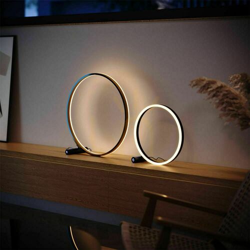 Kontrola Stolní LED lampa s.luce Ring zlatá 60 cm kovová, stmívatelná