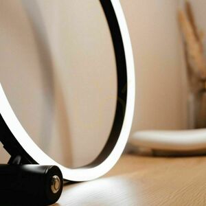 Stolní LED lampa s.luce Ring černá/hliníková Ø 40 cm, dotykový stmívač 177739 small 10