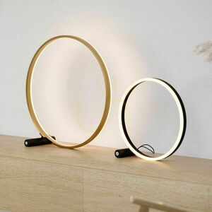 Stolní LED lampa s.luce Ring černá/hliníková Ø 40 cm, dotykový stmívač 177739 small 12