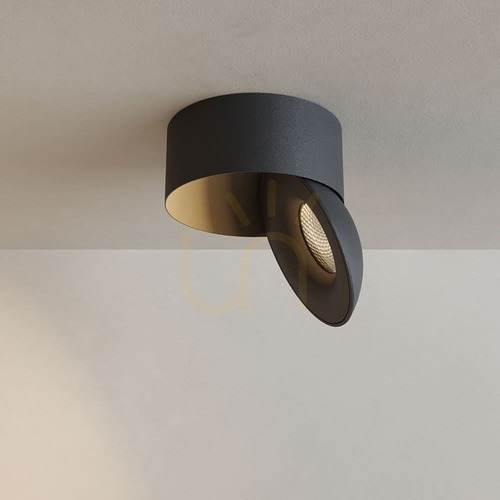 Kontrola Stropní LED reflektor s.luce Santa Neo černý otočný stmívatelný 10 cm