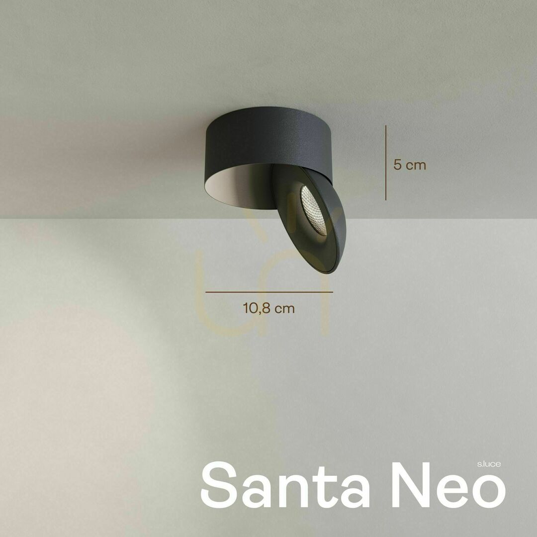 Náhled Stropní LED reflektor s.luce Santa Neo otočný stmívatelný Stropní LED reflektor s.luce Santa Neo otočný stmívatelný