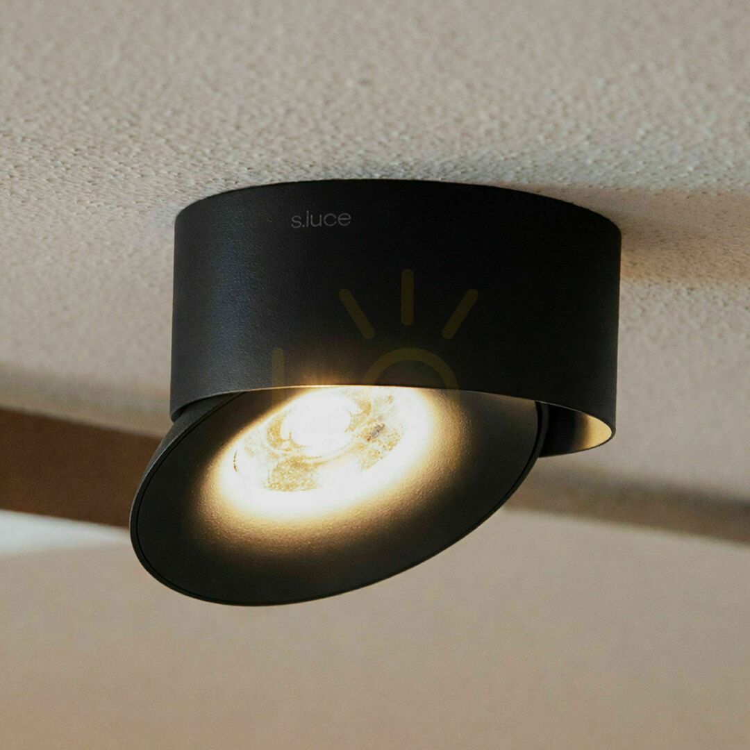 Náhled Stropní LED reflektor s.luce Santa Neo otočný a stmívatelný Stropní LED reflektor s.luce Santa Neo otočný a stmívatelný