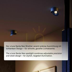 Stropní LED reflektor s.luce Santa Neo otočný a stmívatelný 6 Stropní LED reflektor s.luce Santa Neo otočný a stmívatelný small 6