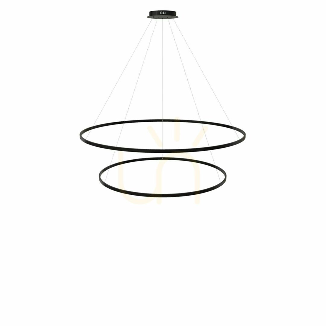 Kontrola Závěsné LED svítidlo s.luce Ring Centric černé 2x kruh, stmívatelné 3000 K Závěsné LED svítidlo s.luce Ring Centric černé 2x kruh, stmívatelné 3000 K