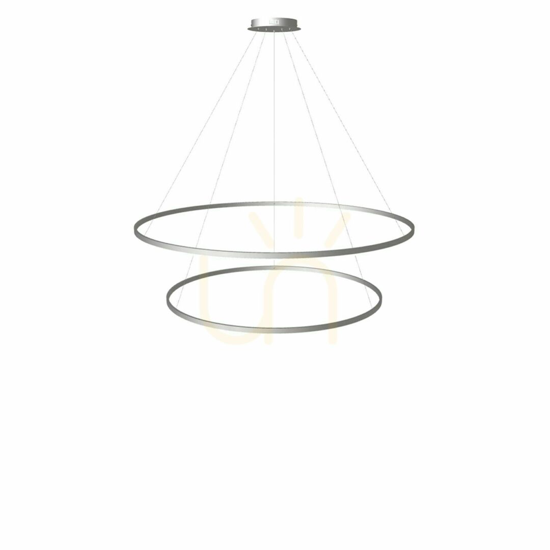 Pohled Závěsné LED svítidlo s.luce Ring Centric černé 2x kruh, stmívatelné 3000 K Závěsné LED svítidlo s.luce Ring Centric černé 2x kruh, stmívatelné 3000 K