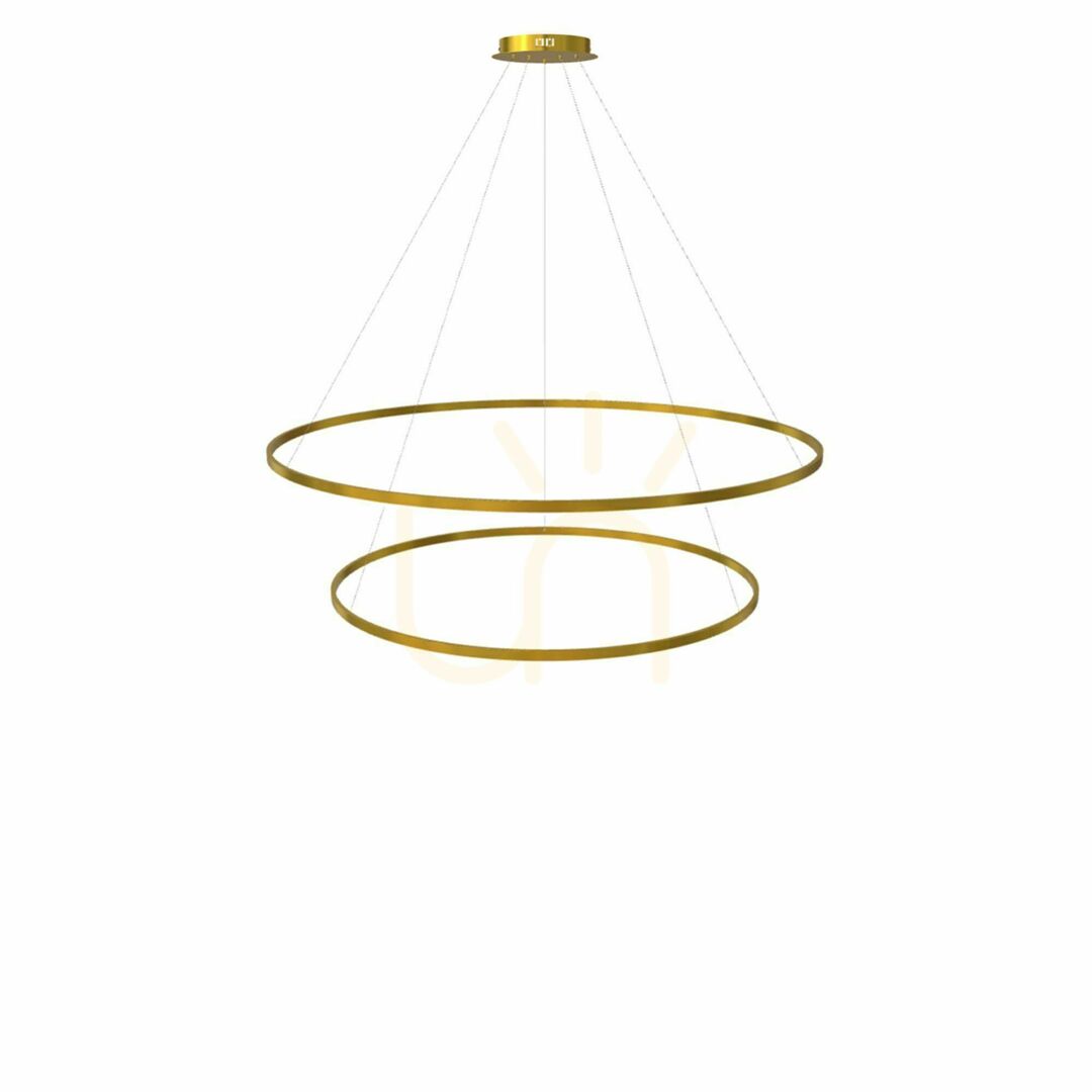 Náhled Závěsné LED svítidlo s.luce Ring Centric černé 2x kruh, stmívatelné 3000 K Závěsné LED svítidlo s.luce Ring Centric černé 2x kruh, stmívatelné 3000 K