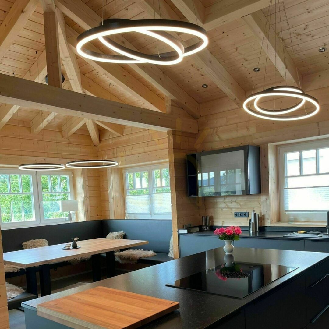 Zobrazit Závěsné LED svítidlo s.luce Ring Centric černé 2x kruh, stmívatelné 3000 K Závěsné LED svítidlo s.luce Ring Centric černé 2x kruh, stmívatelné 3000 K