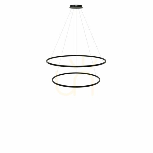 Kontrola Závěsné svítidlo s.luce Centric Ring černé LED 2x 120 cm, stmívatelné