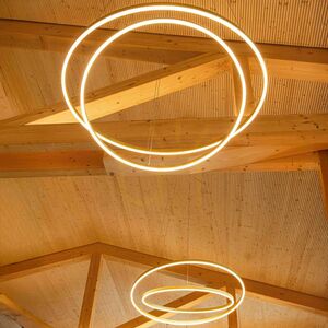 Závěsné svítidlo s.luce Centric Ring černé LED 2x 120 cm, stmívatelné 4 Závěsné svítidlo s.luce Centric Ring černé LED 2x 120 cm, stmívatelné small 4