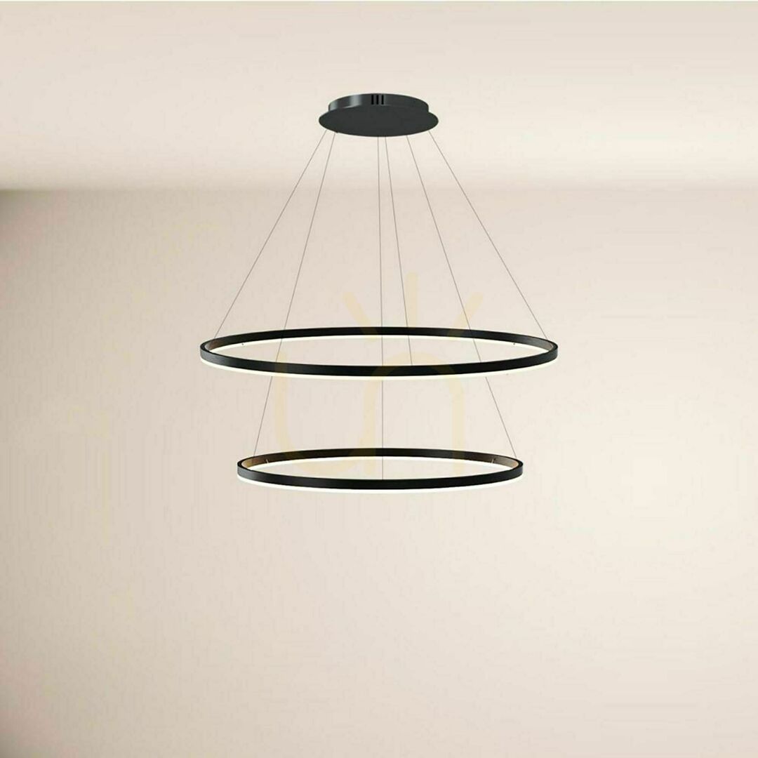 Zobrazit Závěsné svítidlo s.luce Centric Ring černé LED 2x 120 cm, stmívatelné Závěsné svítidlo s.luce Centric Ring černé LED 2x 120 cm, stmívatelné