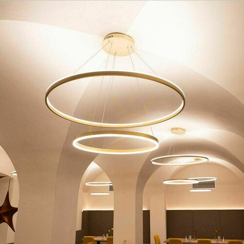 Kontrola Závěsné svítidlo s.luce Centric Ring černé LED 2x 120 cm, stmívatelné