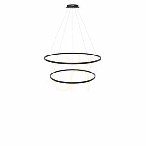 Závěsné svítidlo s.luce Ring Centric 2x LED stříbrné 60/40 cm, stmívatelné small 14