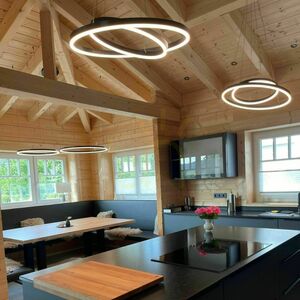 Závěsné svítidlo s.luce Ring Centric 2x LED stříbrné 60/40 cm, stmívatelné small 3