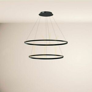 Závěsné svítidlo s LED prstencem s.luce Centric Ring černé 2 světla small 9