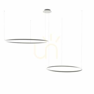 Závěsné svítidlo s.luce Ring LED 2x stříbrné kruhové 120 cm nastavitelné 9 Závěsné svítidlo s.luce Ring LED 2x stříbrné kruhové 120 cm nastavitelné small 9