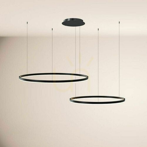 Kontrola Závěsné LED svítidlo s.luce Ring černé 80/60 cm 2 světelné body