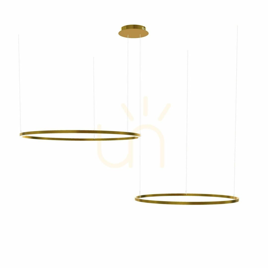 Náhled Závěsné LED svítidlo s.luce Ring černé 80/60 cm 2 světelné body Závěsné LED svítidlo s.luce Ring černé 80/60 cm 2 světelné body